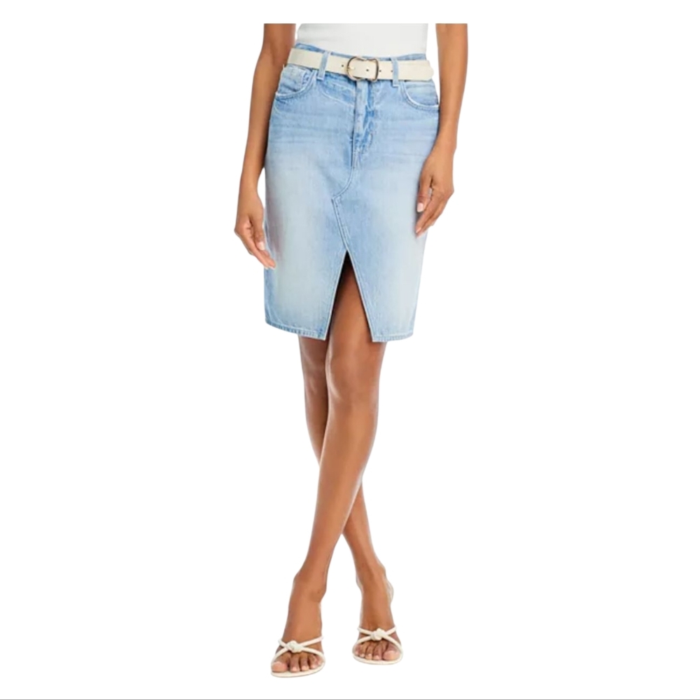 NYDJ Blue Denim Pencil Skirt Size 10 NWT